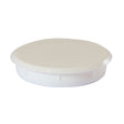 This is an image showing TIMCO Hinge Hole Cover Caps - White - 35mm - 4 Pieces TIMpac available from T.H Wiggans Ironmongery in Kendal, quick delivery at discounted prices.