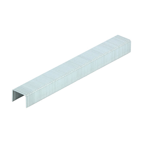 This is an image showing TIMCO Heavy Duty Staples - Chisel Point - Galvanised  - 8mm - 1000 Pieces Box available from T.H Wiggans Ironmongery in Kendal, quick delivery at discounted prices.