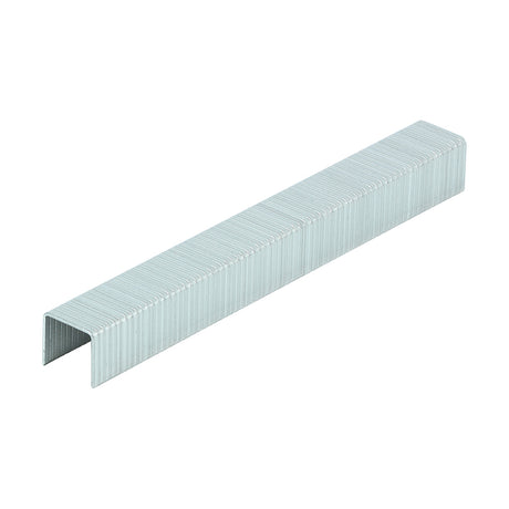 This is an image showing TIMCO Heavy Duty Staples - Chisel Point - Galvanised  - 10mm - 1000 Pieces Box available from T.H Wiggans Ironmongery in Kendal, quick delivery at discounted prices.