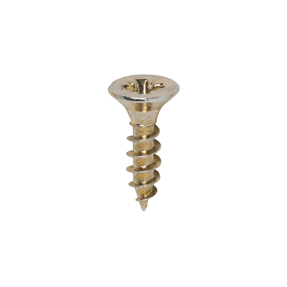 This is an image showing TIMCO Classic Multi-Purpose Screws - PZ - Double Countersunk - Yellow - 4.0 x 16 - 200 Pieces Box available from T.H Wiggans Ironmongery in Kendal, quick delivery at discounted prices.