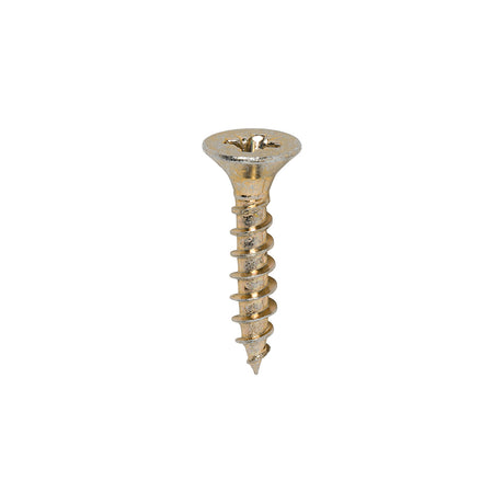 This is an image showing TIMCO Classic Multi-Purpose Screws - PZ - Double Countersunk - Yellow - 4.0 x 20 - 200 Pieces Box available from T.H Wiggans Ironmongery in Kendal, quick delivery at discounted prices.