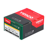 This is an image showing TIMCO Classic Multi-Purpose Screws - PZ - Double Countersunk - Yellow - 4.0 x 20 - 200 Pieces Box available from T.H Wiggans Ironmongery in Kendal, quick delivery at discounted prices.