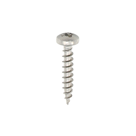 This is an image showing TIMCO Classic Multi-Purpose Screws - PZ - Pan Head - A2 Stainless Steel - 4.0 x 20 - 200 Pieces Box available from T.H Wiggans Ironmongery in Kendal, quick delivery at discounted prices.