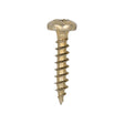 This is an image showing TIMCO Classic Multi-Purpose Screws - PZ - Pan Head - Yellow - 4.0 x 20 - 200 Pieces Box available from T.H Wiggans Ironmongery in Kendal, quick delivery at discounted prices.