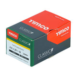 This is an image showing TIMCO Classic Multi-Purpose Screws - PZ - Pan Head - Yellow - 4.0 x 20 - 200 Pieces Box available from T.H Wiggans Ironmongery in Kendal, quick delivery at discounted prices.