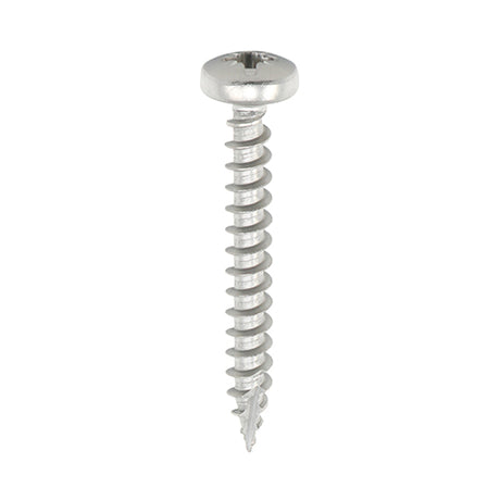 This is an image showing TIMCO Classic Multi-Purpose Screws - PZ - Pan Head - A2 Stainless Steel - 4.0 x 25 - 200 Pieces Box available from T.H Wiggans Ironmongery in Kendal, quick delivery at discounted prices.