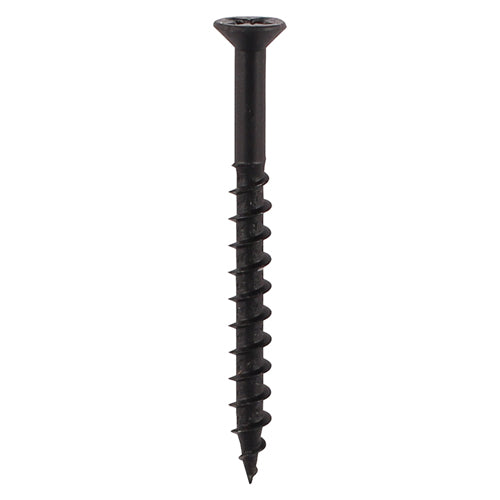 This is an image showing TIMCO Furniture Carcass Screws - PZ - Black  - 4.0 x 33 - 500 Pieces Box available from T.H Wiggans Ironmongery in Kendal, quick delivery at discounted prices.