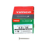 This is an image showing TIMCO Classic Multi-Purpose Screws - PZ - Double Countersunk - A4 Stainless Steel
 - 4.0 x 35 - 200 Pieces Box available from T.H Wiggans Ironmongery in Kendal, quick delivery at discounted prices.