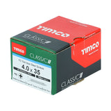 This is an image showing TIMCO Classic Multi-Purpose Screws - PZ - Double Countersunk - A2 Stainless Steel
 - 4.0 x 35 - 200 Pieces Box available from T.H Wiggans Ironmongery in Kendal, quick delivery at discounted prices.