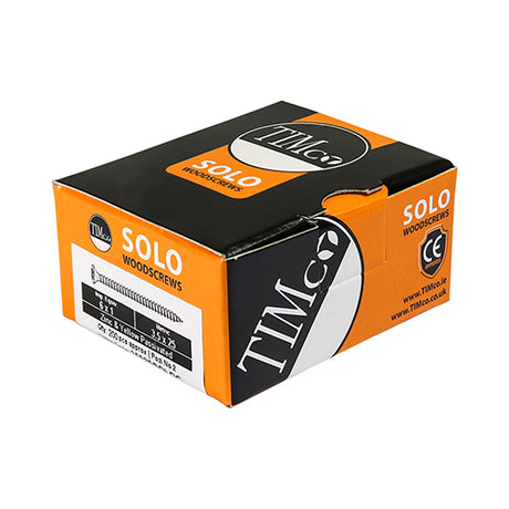 This is an image showing TIMCO Solo Chipboard & Woodscrews - PZ - Double Countersunk - Yellow - 4.0 x 35 - 200 Pieces Box available from T.H Wiggans Ironmongery in Kendal, quick delivery at discounted prices.