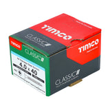 This is an image showing TIMCO Classic Multi-Purpose Screws - PZ - Double Countersunk - A4 Stainless Steel
 - 4.0 x 40 - 200 Pieces Box available from T.H Wiggans Ironmongery in Kendal, quick delivery at discounted prices.