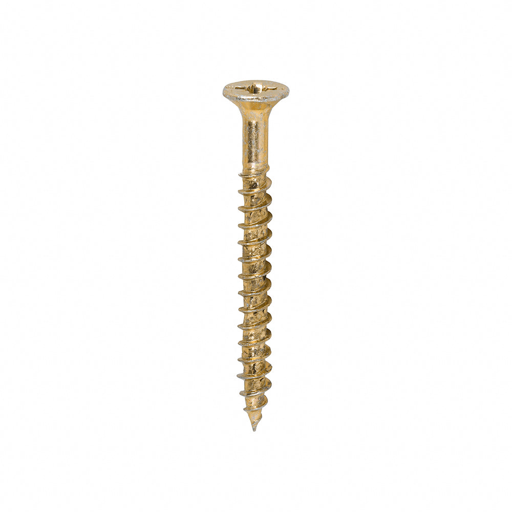 This is an image showing TIMCO Velocity Premium Multi-Use Screws - PZ - Double Countersunk - Yellow
 - 4.0 x 40 - 1200 Pieces Tub available from T.H Wiggans Ironmongery in Kendal, quick delivery at discounted prices.