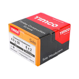 This is an image showing TIMCO Solo Chipboard & Woodscrews - PZ - Double Countersunk - Zinc - 4.0 x 50 - 200 Pieces Box available from T.H Wiggans Ironmongery in Kendal, quick delivery at discounted prices.