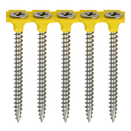 This is an image showing TIMCO Collated Classic Multi-Purpose Screws - PZ - Double Countersunk - A2 Stainless Steel
 - 4.0 x 40 - 1000 Pieces Box available from T.H Wiggans Ironmongery in Kendal, quick delivery at discounted prices.