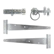 This is an image showing TIMCO Side Gate Kit - Ring Latch - Hot Dipped Galvanised - 18" - 1 Each TIMbag available from T.H Wiggans Ironmongery in Kendal, quick delivery at discounted prices.