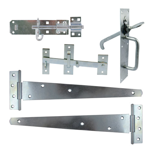 This is an image showing TIMCO Side Gate Kit - Suffolk Latch - Zinc - 18" - 1 Each TIMbag available from T.H Wiggans Ironmongery in Kendal, quick delivery at discounted prices.