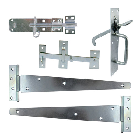 This is an image showing TIMCO Side Gate Kit - Suffolk Latch - Zinc - 18" - 1 Each TIMbag available from T.H Wiggans Ironmongery in Kendal, quick delivery at discounted prices.
