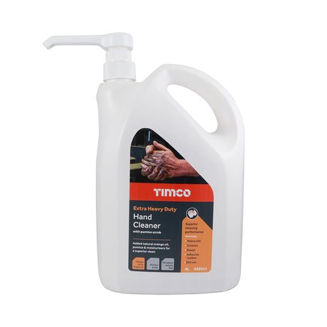 This is an image showing TIMCO Extra Heavy Duty Hand Cleaner with Pump - 4L - 1 Each Pump Bottle available from T.H Wiggans Ironmongery in Kendal, quick delivery at discounted prices.