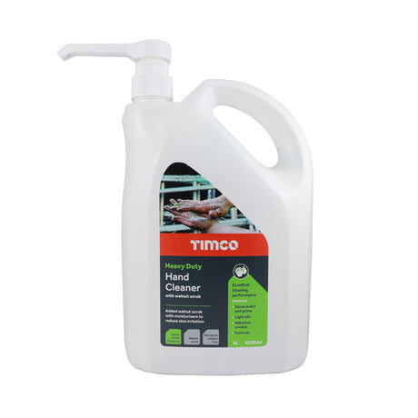 This is an image showing TIMCO Heavy Duty Hand Cleaner with Pump - 4L - 1 Each Pump Bottle available from T.H Wiggans Ironmongery in Kendal, quick delivery at discounted prices.