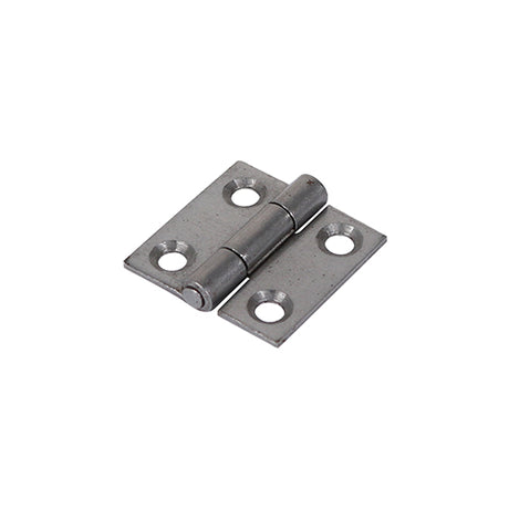 This is an image showing TIMCO Plain Butt Hinge - Fixed Pin (1838) - Self Colour - 25 x 25 - 2 Pieces Plain Bag available from T.H Wiggans Ironmongery in Kendal, quick delivery at discounted prices.
