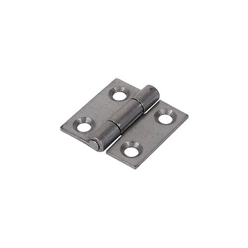 This is an image showing TIMCO Plain Butt Hinge - Fixed Pin (1838) - Self Colour - 25 x 25 - 2 Pieces Plain Bag available from T.H Wiggans Ironmongery in Kendal, quick delivery at discounted prices.