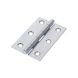 This is an image showing TIMCO Narrow Plain Butt Hinge (5050) - Zinc - 75 x 48 - 2 Pieces Plain Bag available from T.H Wiggans Ironmongery in Kendal, quick delivery at discounted prices.
