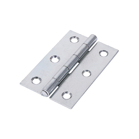 This is an image showing TIMCO Narrow Plain Butt Hinge (5050) - Zinc - 75 x 48 - 2 Pieces Plain Bag available from T.H Wiggans Ironmongery in Kendal, quick delivery at discounted prices.