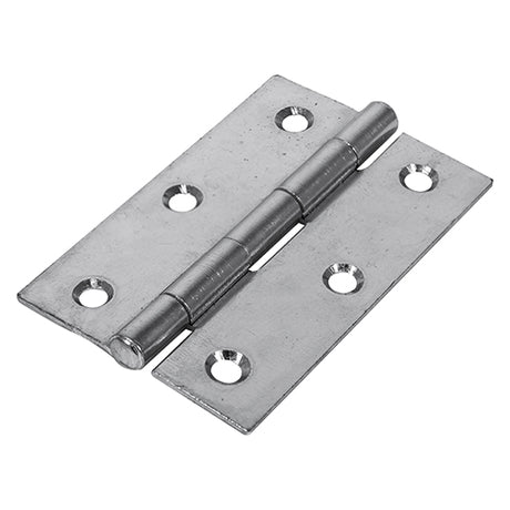 This is an image showing TIMCO Plain Butt Hinge - Fixed Pin (1838) - Zinc - 90 x 60 - 2 Pieces Plain Bag available from T.H Wiggans Ironmongery in Kendal, quick delivery at discounted prices.