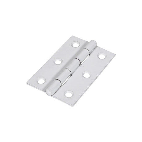 This is an image showing TIMCO Plain Butt Hinge - Fixed Pin (1838) - White - 75 x 50 - 2 Pieces Plain Bag available from T.H Wiggans Ironmongery in Kendal, quick delivery at discounted prices.