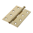 This is an image showing TIMCO Plain Butt Hinge - Loose Pin (1840) - Electro Brass - 100 x 71 - 2 Pieces Plain Bag available from T.H Wiggans Ironmongery in Kendal, quick delivery at discounted prices.