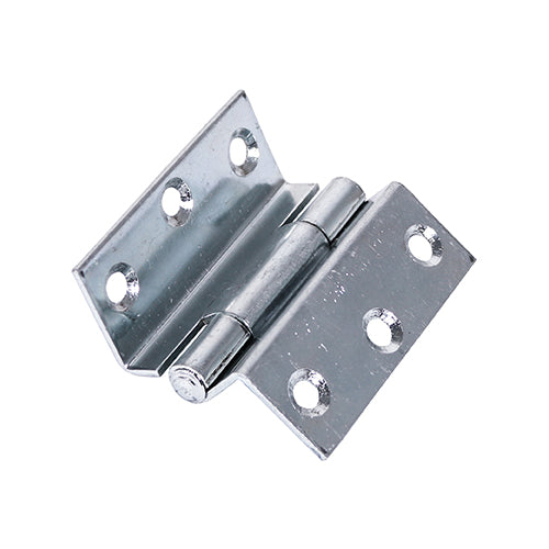 This is an image showing TIMCO Stormproof Hinge (1951) - Zinc - 63 x 58 - 2 Pieces Plain Bag available from T.H Wiggans Ironmongery in Kendal, quick delivery at discounted prices.