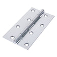 This is an image showing TIMCO Narrow Plain Butt Hinge (5050) - Zinc - 127 x 65 - 2 Pieces Plain Bag available from T.H Wiggans Ironmongery in Kendal, quick delivery at discounted prices.