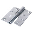 This is an image showing TIMCO Rising Butt Hinge (466) - Left Hand - Zinc - 100 x 86 - 2 Pieces Plain Bag available from T.H Wiggans Ironmongery in Kendal, quick delivery at discounted prices.