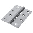 This is an image showing TIMCO Plain Butt Hinge - Fixed Pin (1838) - Zinc - 100 x 70 - 2 Pieces TIMbag available from T.H Wiggans Ironmongery in Kendal, quick delivery at discounted prices.