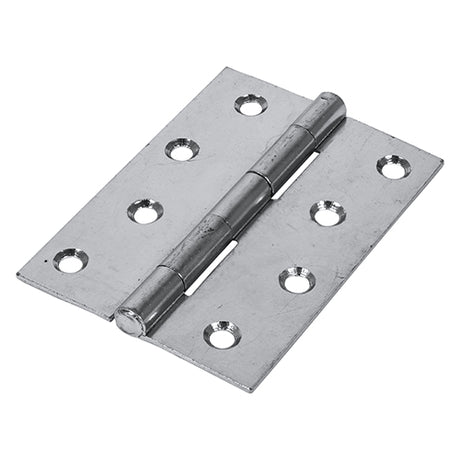 This is an image showing TIMCO Plain Butt Hinge - Fixed Pin (1838) - Zinc - 100 x 70 - 2 Pieces Plain Bag available from T.H Wiggans Ironmongery in Kendal, quick delivery at discounted prices.
