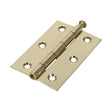 This is an image showing TIMCO Plain Butt Hinge - Loose Pin (1840) - Electro Brass - 90 x 60 - 2 Pieces Plain Bag available from T.H Wiggans Ironmongery in Kendal, quick delivery at discounted prices.