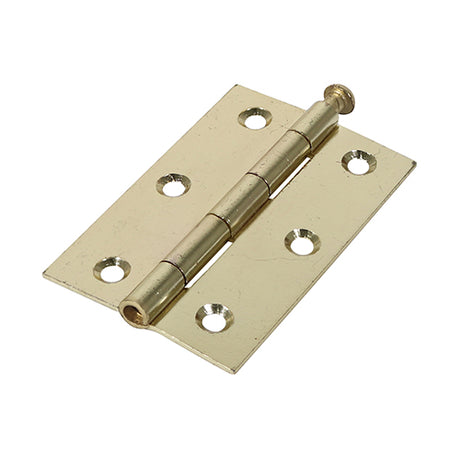 This is an image showing TIMCO Plain Butt Hinge - Loose Pin (1840) - Electro Brass - 90 x 60 - 2 Pieces Plain Bag available from T.H Wiggans Ironmongery in Kendal, quick delivery at discounted prices.