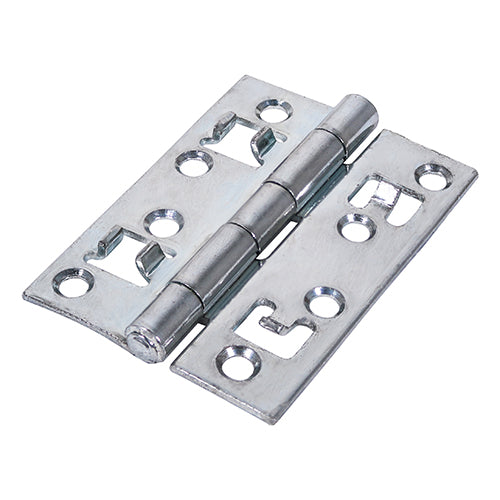 This is an image showing TIMCO Strong Security Butt Hinge (451/S) - Zinc - 100 x 72.5 - 2 Pieces Plain Bag available from T.H Wiggans Ironmongery in Kendal, quick delivery at discounted prices.