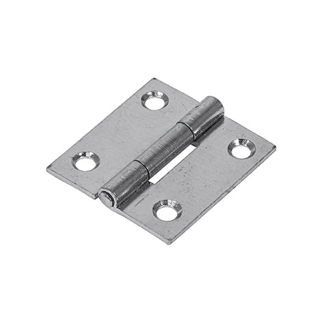 This is an image showing TIMCO Plain Butt Hinge - Fixed Pin (1838) - Zinc - 38 x 34 - 2 Pieces Plain Bag available from T.H Wiggans Ironmongery in Kendal, quick delivery at discounted prices.