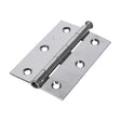This is an image showing TIMCO Plain Butt Hinge - Loose Pin (1840) - Polished Chrome - 90 x 60 - 2 Pieces Plain Bag available from T.H Wiggans Ironmongery in Kendal, quick delivery at discounted prices.