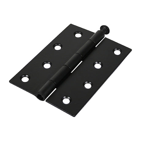 This is an image showing TIMCO Plain Butt Hinge - Loose Pin (1840) - Black - 100 x 71 - 2 Pieces Plain Bag available from T.H Wiggans Ironmongery in Kendal, quick delivery at discounted prices.