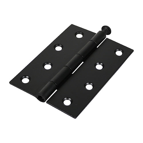 This is an image showing TIMCO Plain Butt Hinge - Loose Pin (1840) - Black - 100 x 71 - 2 Pieces Plain Bag available from T.H Wiggans Ironmongery in Kendal, quick delivery at discounted prices.