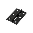 This is an image showing TIMCO Plain Butt Hinge - Fixed Pin (1838) - Black - 75 x 50 - 2 Pieces Plain Bag available from T.H Wiggans Ironmongery in Kendal, quick delivery at discounted prices.