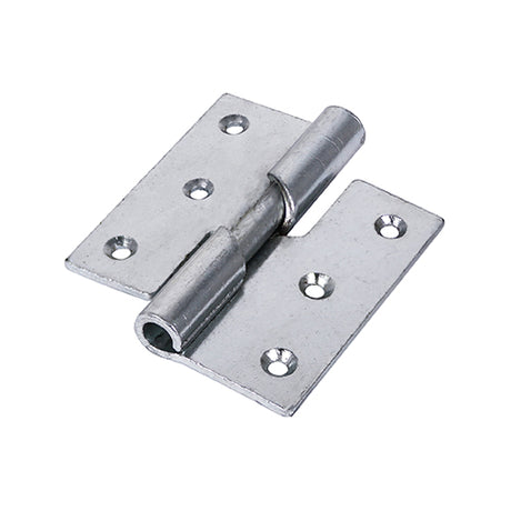 This is an image showing TIMCO Rising Butt Hinge (466) - Right Hand - Zinc - 75 x 72 - 2 Pieces Plain Bag available from T.H Wiggans Ironmongery in Kendal, quick delivery at discounted prices.