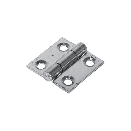 This is an image showing TIMCO Plain Butt Hinge - Fixed Pin (1838) - Zinc - 25 x 25 - 2 Pieces Plain Bag available from T.H Wiggans Ironmongery in Kendal, quick delivery at discounted prices.
