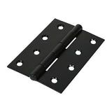 This is an image showing TIMCO Plain Butt Hinge - Fixed Pin (1838) - Black - 100 x 70 - 2 Pieces Plain Bag available from T.H Wiggans Ironmongery in Kendal, quick delivery at discounted prices.