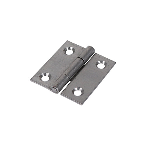This is an image showing TIMCO Plain Butt Hinge - Fixed Pin (1838) - Self Colour - 38 x 34 - 2 Pieces Plain Bag available from T.H Wiggans Ironmongery in Kendal, quick delivery at discounted prices.