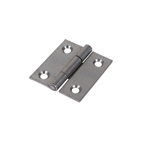 This is an image showing TIMCO Plain Butt Hinge - Fixed Pin (1838) - Self Colour - 38 x 34 - 2 Pieces Plain Bag available from T.H Wiggans Ironmongery in Kendal, quick delivery at discounted prices.
