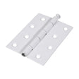 This is an image showing TIMCO Plain Butt Hinge - Loose Pin (1840) - White - 100 x 71 - 2 Pieces Plain Bag available from T.H Wiggans Ironmongery in Kendal, quick delivery at discounted prices.