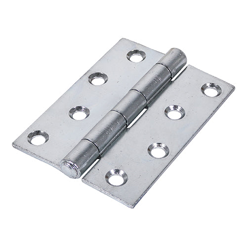 This is an image showing TIMCO Strong Steel Plain Butt Hinge (451) - Zinc - 100 x 73 - 2 Pieces Plain Bag available from T.H Wiggans Ironmongery in Kendal, quick delivery at discounted prices.
